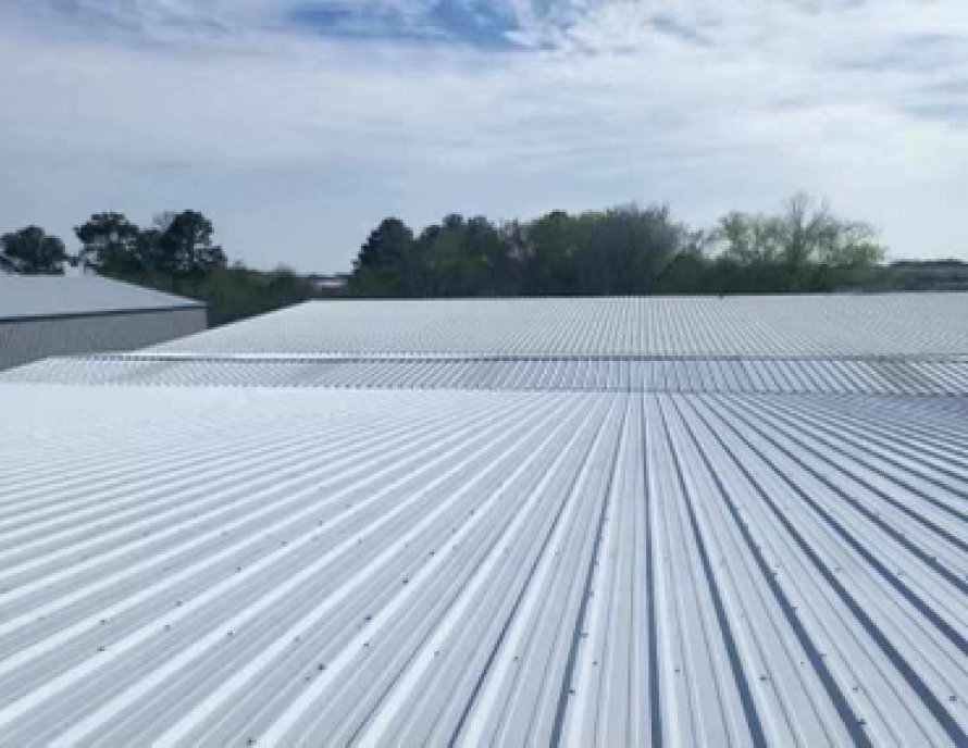 standing seam metal roof.