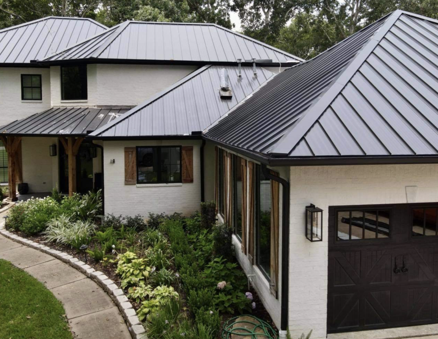 Standing seam metal roof.