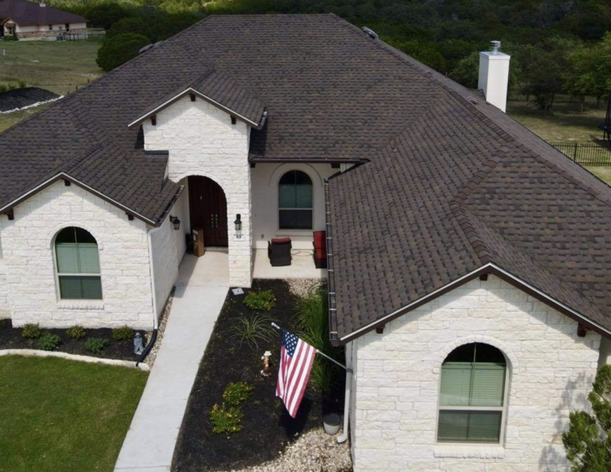 Residential shingle roof.