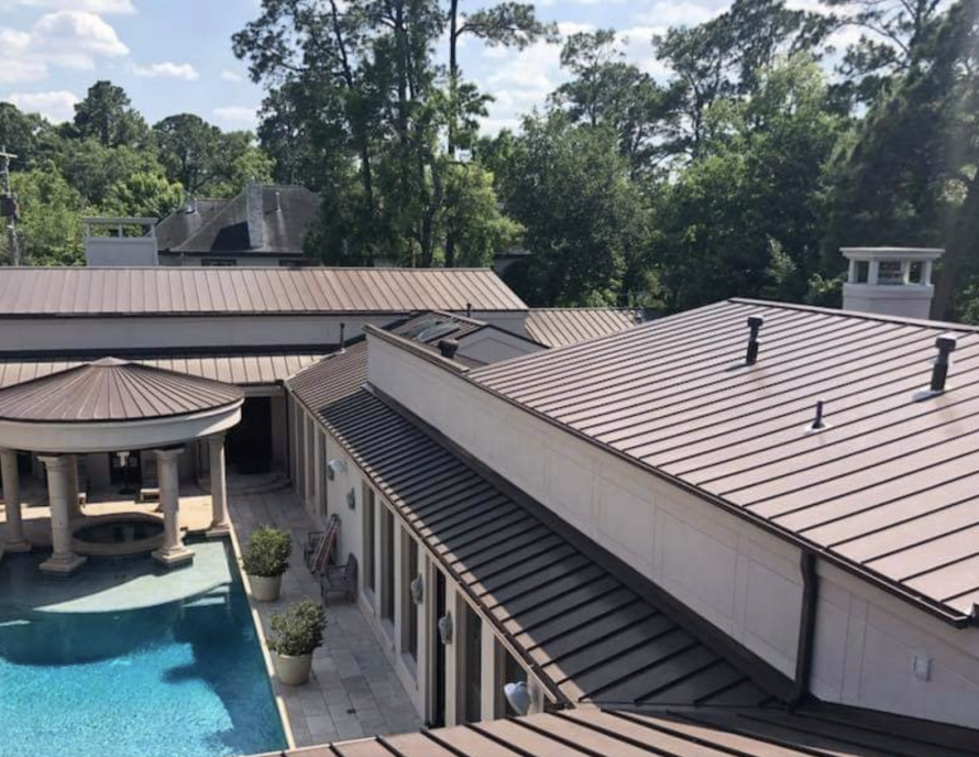 Standing seam metal roof.