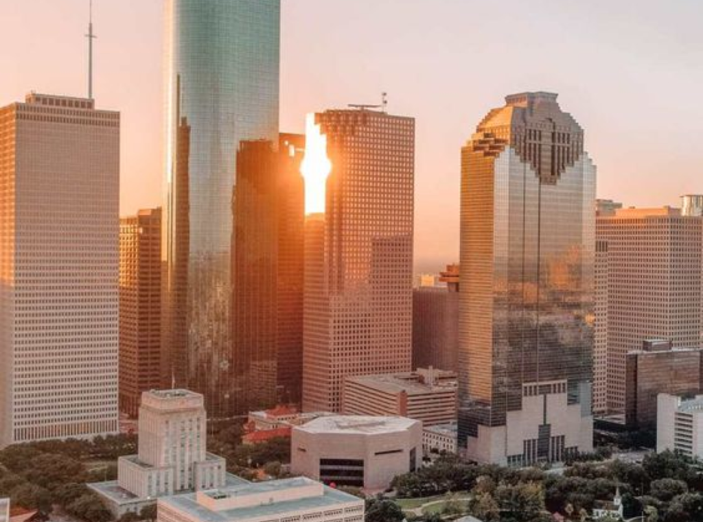 Houston skyline.