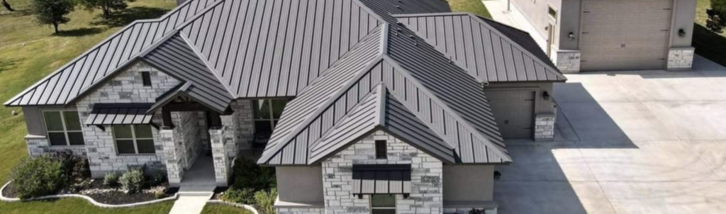 Standing seam metal roof.